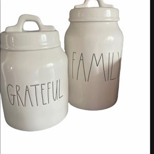 Rae dunn family canisters